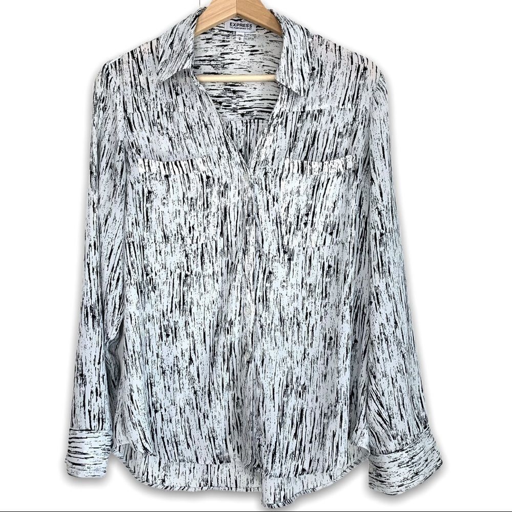 Express The Portofino Shirt in Black & White